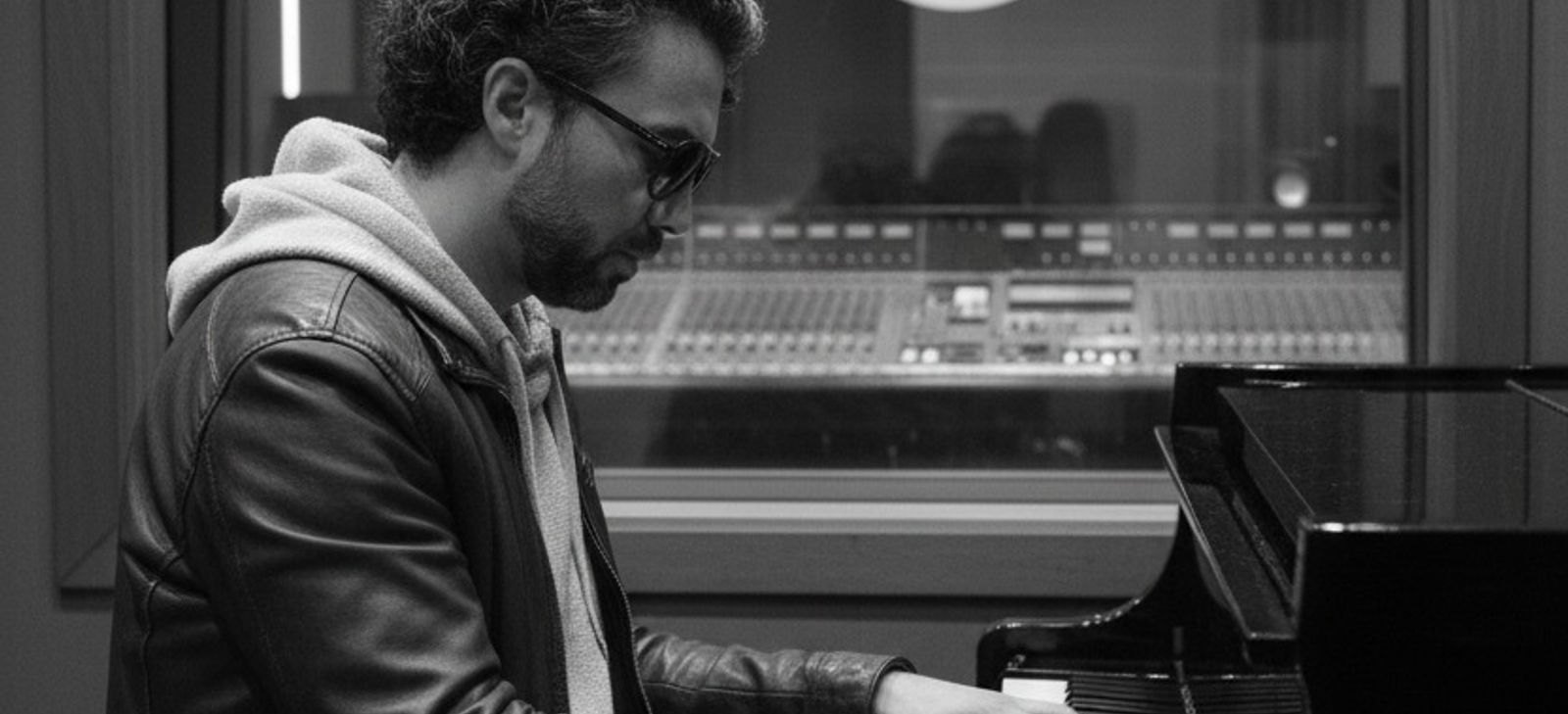 Francisco «Paco» Castro al piano en el estudio
